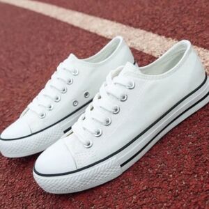 Classic White Canvas Sneakers